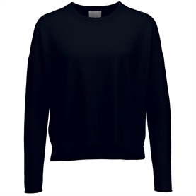 Allude Relaxed Fit Cashmere Pullover, Navy